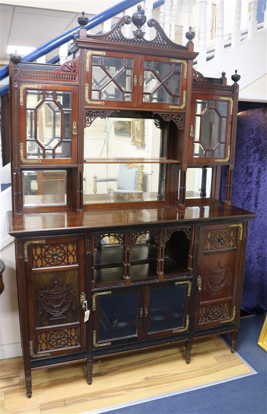 A late Victorian mahogany chiffonier W.152cm